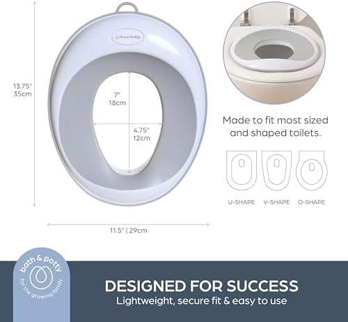 Dreambaby ezy toilet trainer seat topper showcasing the contoured ergonomic design