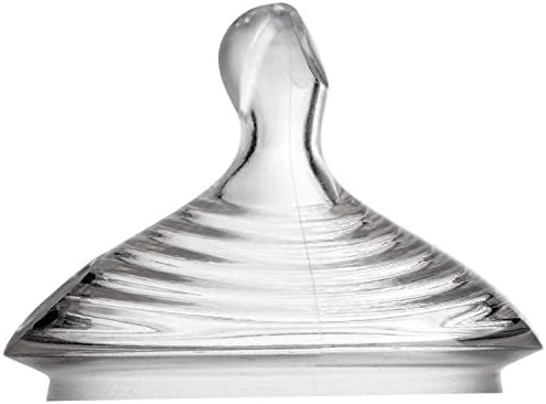 NUK anti colic air system feature on the base of the clear silicone nipple