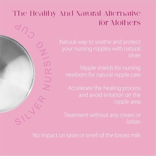 Ergonomic shape of BoobyBuds silver nursing cups