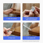 Side profile of soft PVC furniture corner safety protector