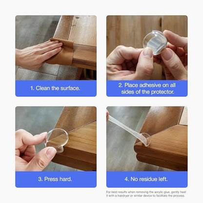 Side profile of soft PVC furniture corner safety protector