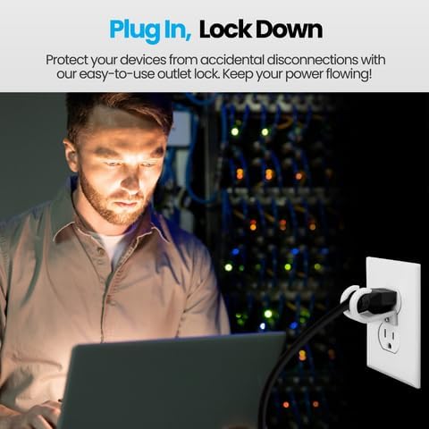 Lock Socket installed on a standard wall outlet