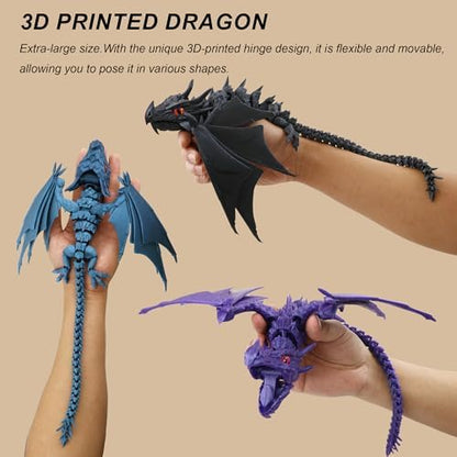 LehuoMaker 3D printed dragon in pose on desk