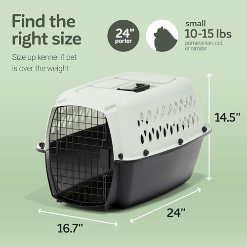 Petmate EcoTEC plastic dog carrier interior view demonstrating the protective stay dry moisture moat design.