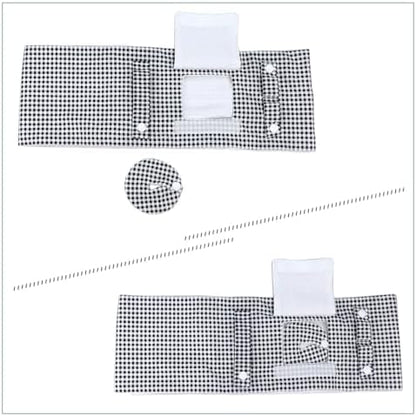 Pinklilycare gastrostomy medical belt showing breathable checkerboard patterned fabric design