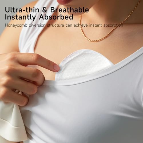 Adhesive backing detail on Snow Bear disposable breast pads