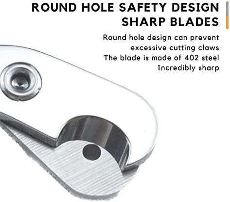 Ergonomic non-slip plastic handles of small animal nail scissors