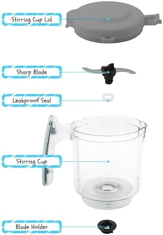 Durable stainless steel blade assembly inside the EVLA'S replacement cup