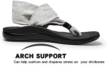 Orthotic flip flops for women featuring contoured arch support for flat feet relief.