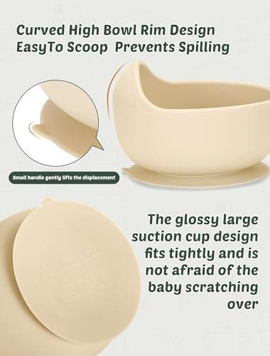 Jelldjk silicone baby utensils spoon and fork set
