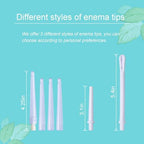 Universal connectors for Eukeston enema kit showing compatibility with bags and buckets.