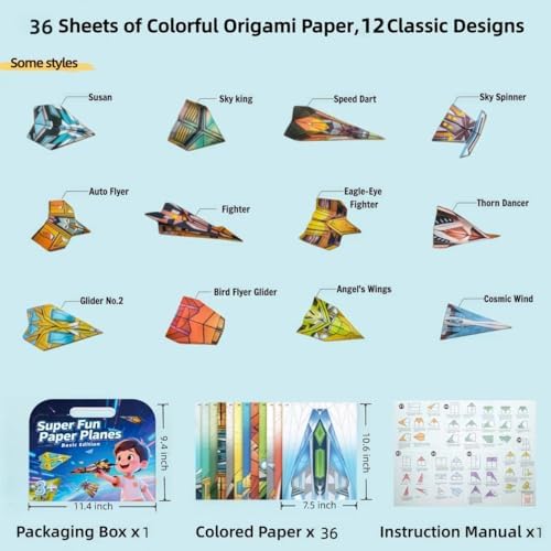 Open craft booklet displaying step by step origami folding instructions for kids.