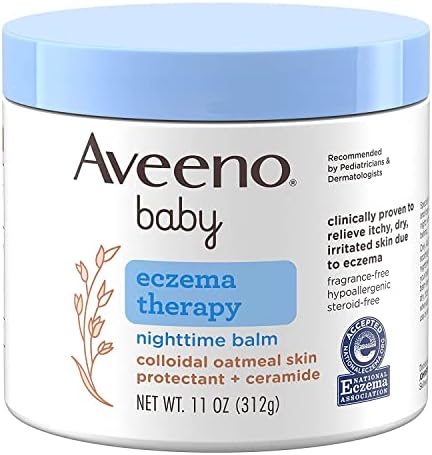 Aveeno Baby Eczema Therapy Night-Time Balm 11 Ounce Jar (Pack of 6) - Image 2