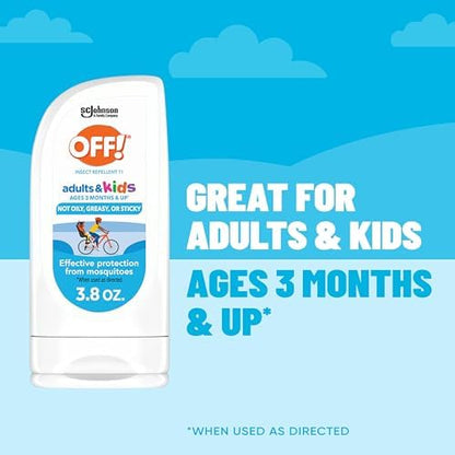 Side profile of the three point eight ounce bottle highlighting the non-greasy and fragrance-free features.