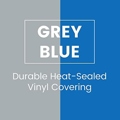 ECR4Kids Everyday Folding Rest Mat, 4-Section, 1in, Sleeping Pad, Blue/Grey, 5-Pack - Image 7