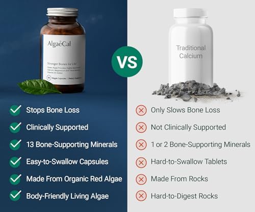 Natural bone health supplements containing 13 trace minerals from algae