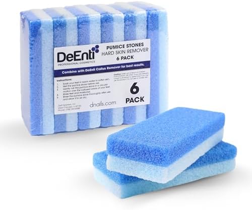 Collection of six professional glass pumice stones for removing tough skin