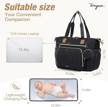 Portable changing mat included in Tonyeee baby bag set