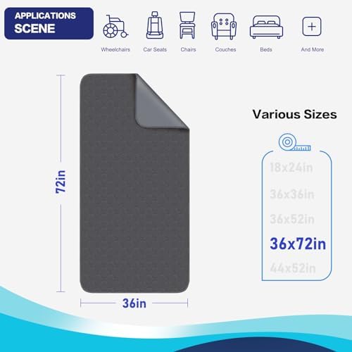 Alsunny grey incontinence bed pads folded