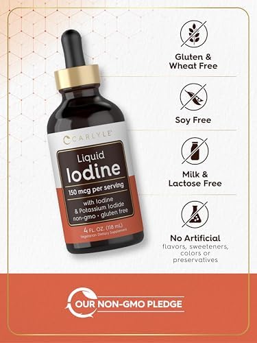 Top cap detail of Carlyle Liquid Iodine tincture bottle