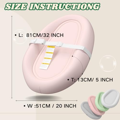 Parent using Reach Hope inflatable mat for baby diaper change
