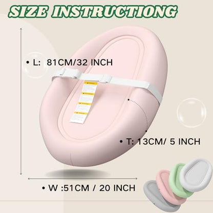 Parent using Reach Hope inflatable mat for baby diaper change