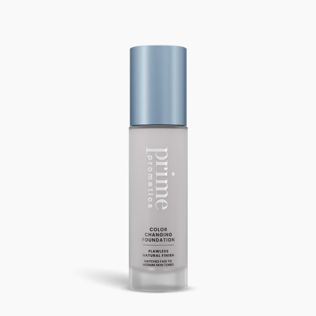 Prime Prometics Color Changing Foundation front view bottle showing white cream formula