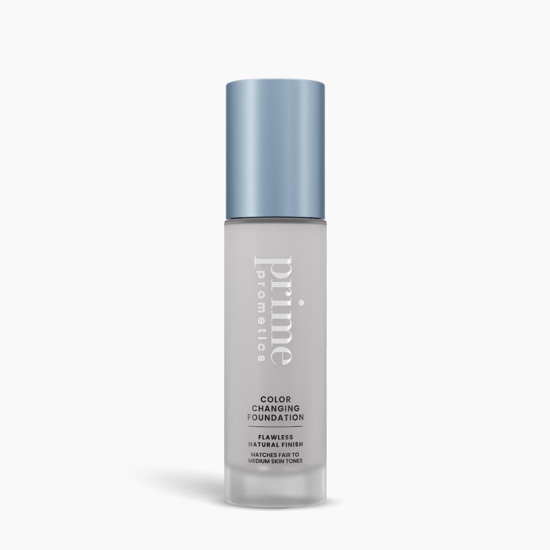 Prime Prometics Color Changing Foundation front view bottle showing white cream formula