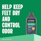 Lotrimin daily prevention spray for foot odor control and sweat absorption in a 5.6 ounce can.
