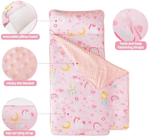Viviland preschool slumber bag rolled up with carrying handle displayed