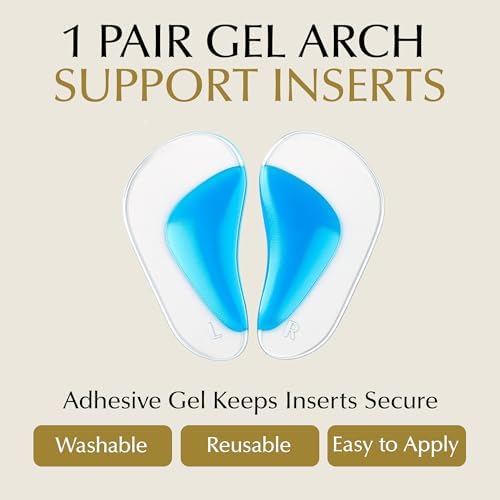 Blue PU gel orthopedic insoles for kids with ergonomic arch support.