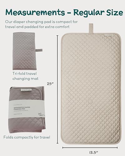Lily Miles portable changing mat folded compactly for travel