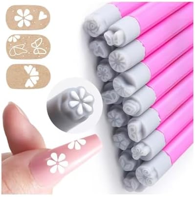 Squishy 15 piece nail art stamp pen set front view