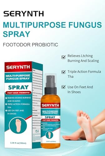 Probiotic foot spray bottle showing 3.38 fluid ounce size for athletes foot