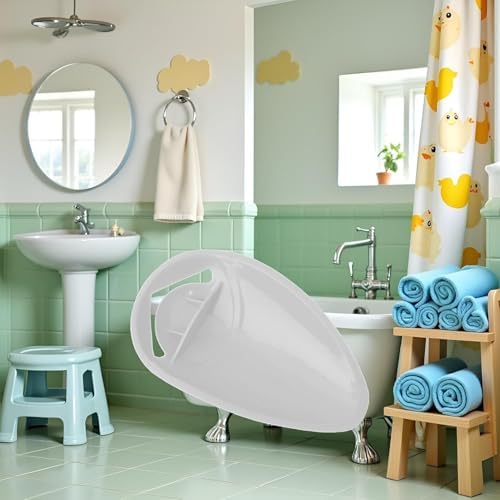 Calsgkspray sink extension spout cover for kids hand washing showing the water flow guided closer to the basin edge