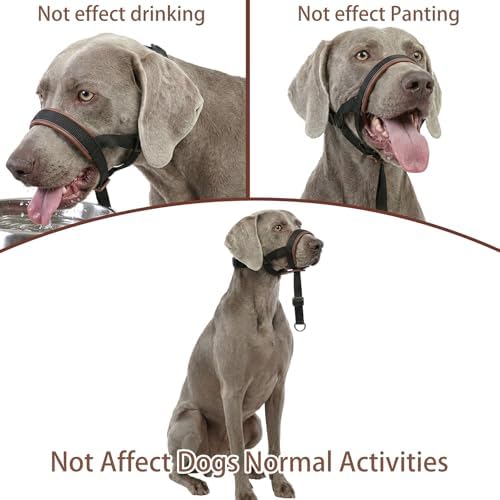 AoKayzu pet training mouth guard for long snout breeds brown color