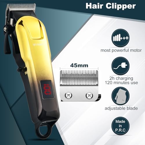 Dabetechts multi purpose grooming set with USB charging cable and attachment guide combs