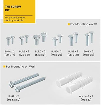 Rear view installation diagram of the heavy duty anti tip straps attached to a flat screen television.