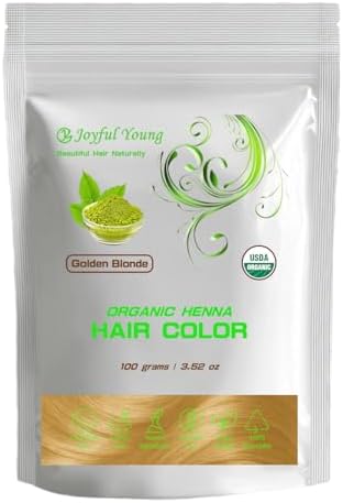 Joyful Young plant based herbal hair dye powder text instructions view