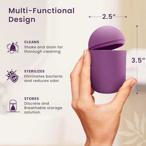 Side view of EcoBlossom large size cup showing the flexible stem.