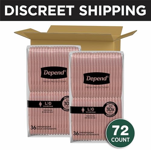 Depend maximum absorbency women disposable underwear in blush color