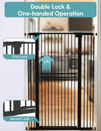 No Pawblems adjustable safety gate packaging details and included extension components
