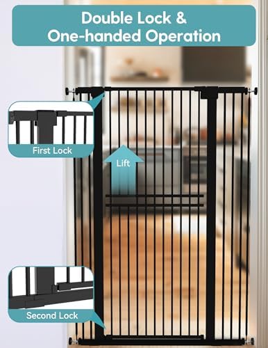 No Pawblems adjustable safety gate packaging details and included extension components