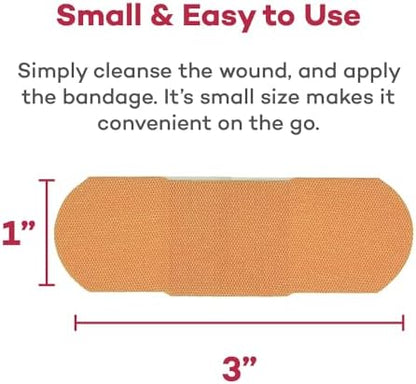 Box of 100 count Dealmed adhesive bandages for emergency kits
