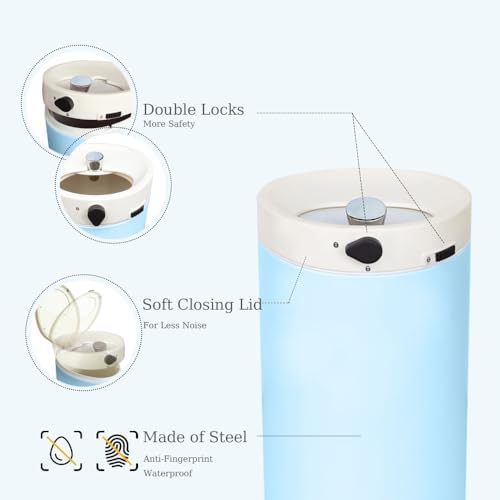 Jm Yipeng 15 liter diaper pail with lid open