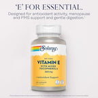Close up of Solaray antioxidant capsules supplement facts panel