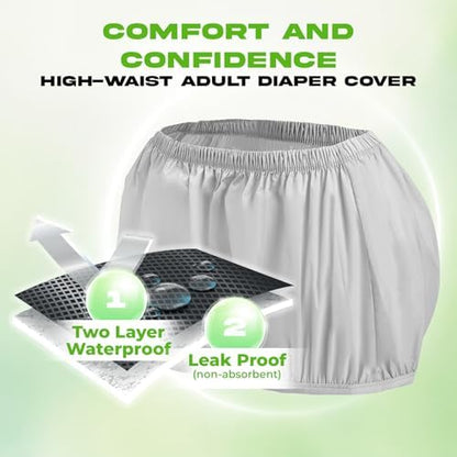 Side view of Menpol reusable waterproof rubber underwear for women