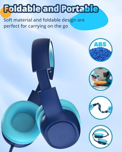 Tronsmart KH01 foldable kids headphones side profile