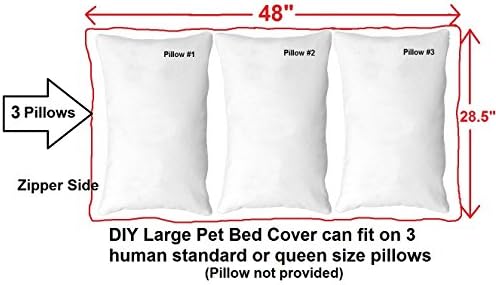 Dogbed4less heavy duty dog bed covers only machine washable material