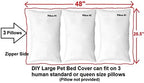 Dogbed4less heavy duty dog bed covers only machine washable material